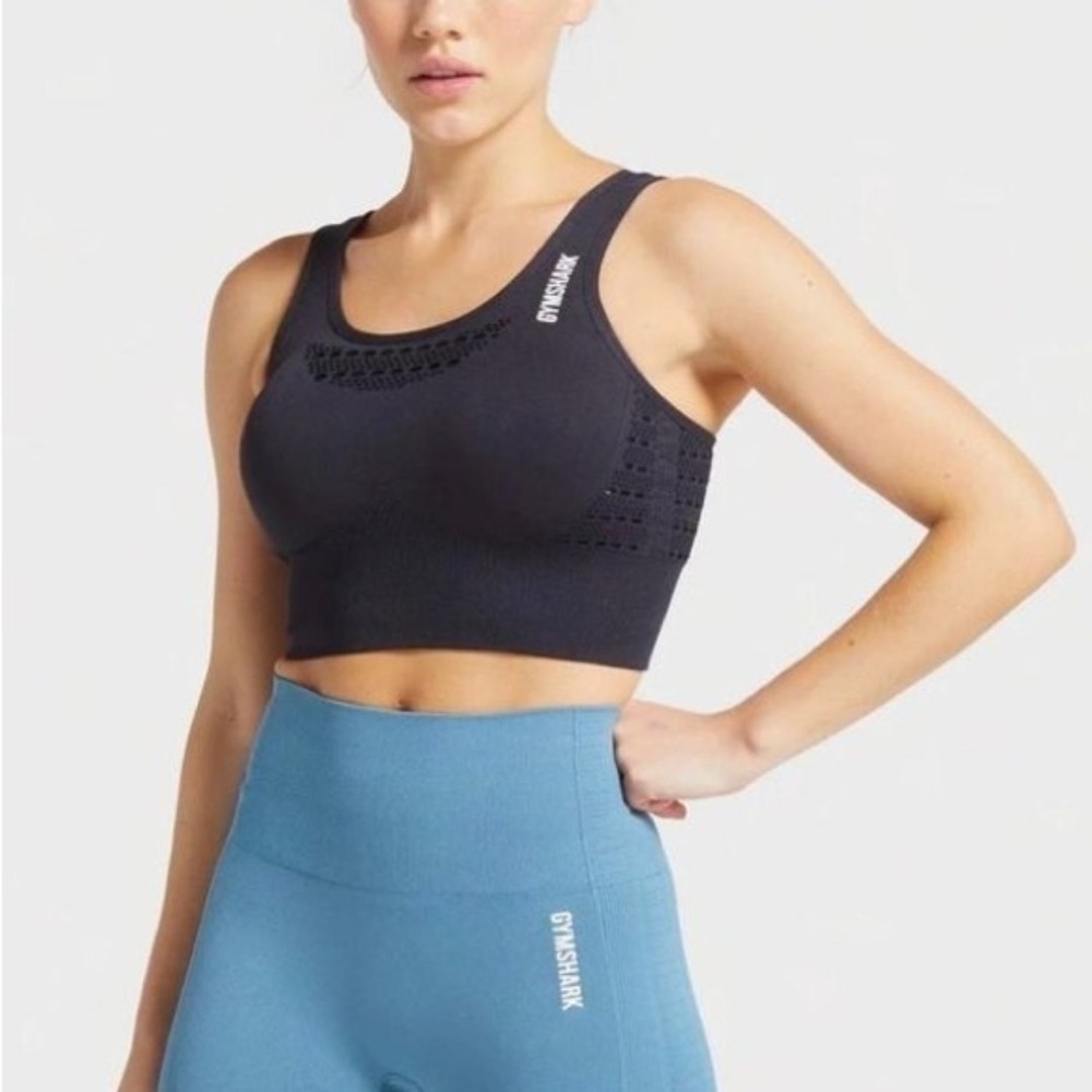 (A54) NEW Gymshark Strappy Sports Bra, Black, Size Small, NWOT